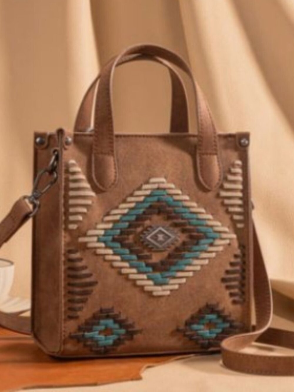 Montana West Aztec Collection Crossbody Brown NWT
